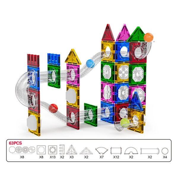 S-1076 magnetic marble run block